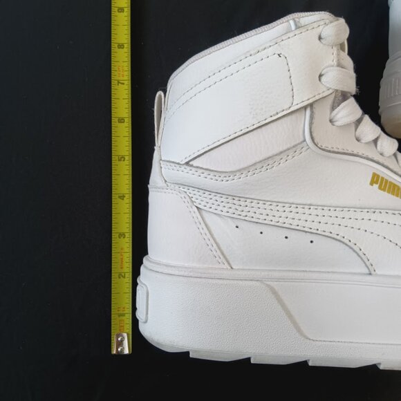 PUMA Karmen Rebelle Mid Platform Sneakers in white- Women's size 8 - Picture 13 of 14